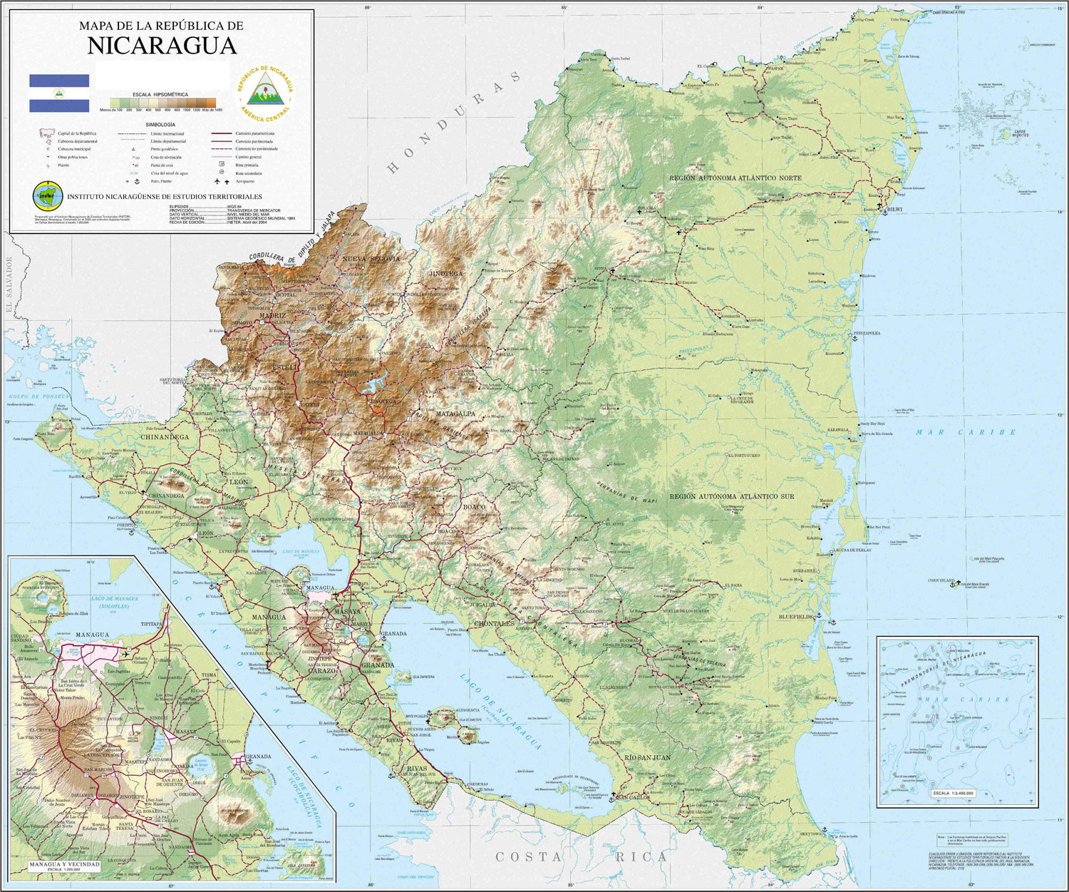 Map Nicaragua